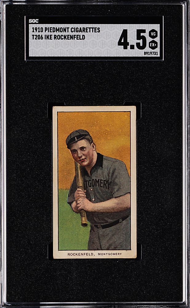 1909-1911 T206 White Border Ike Rockenfeld Southern Leaguer SGC VG/EX+ 4.5
