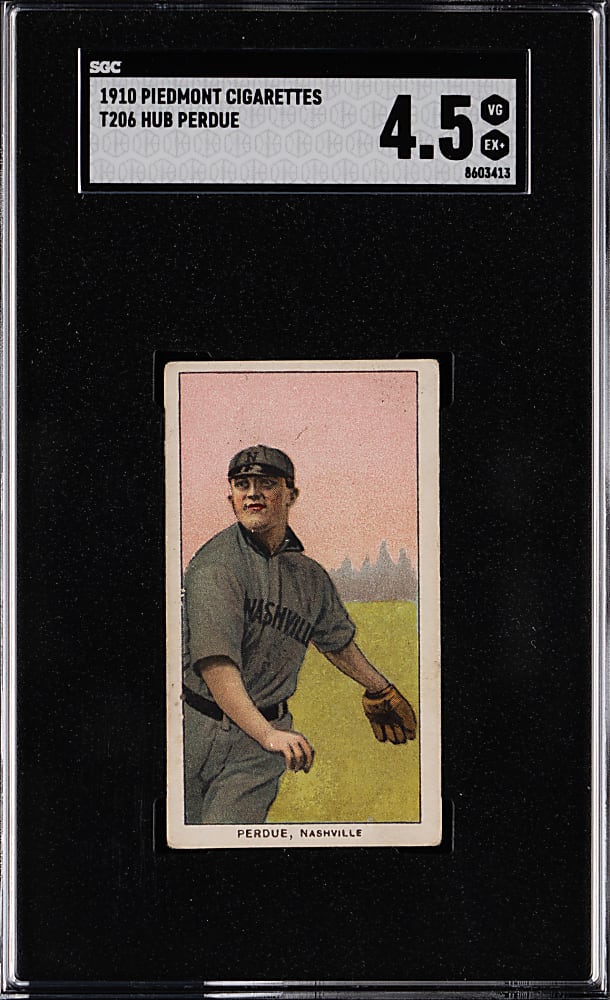 1909-1911 T206 White Border Hub Perdue Southern Leaguer SGC VG/EX+ 4.5