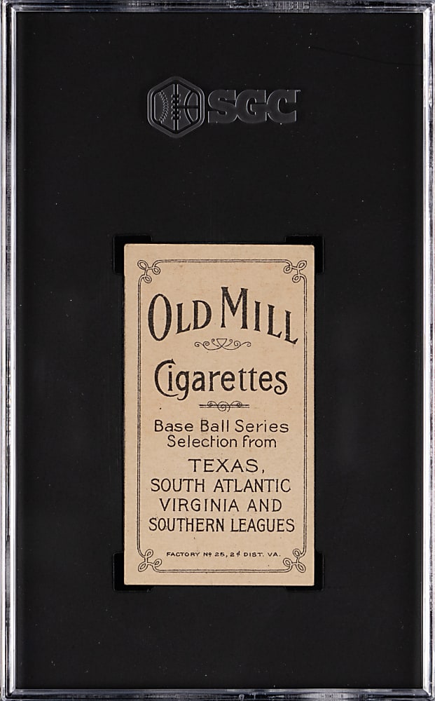 1909-1911 T206 White Border Perry Lipe Southern Leaguer SGC EX 5 - Old Mill Back