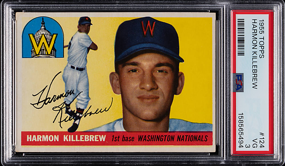 1955 Topps #124 Harmon Killebrew Rookie PSA VG 3
