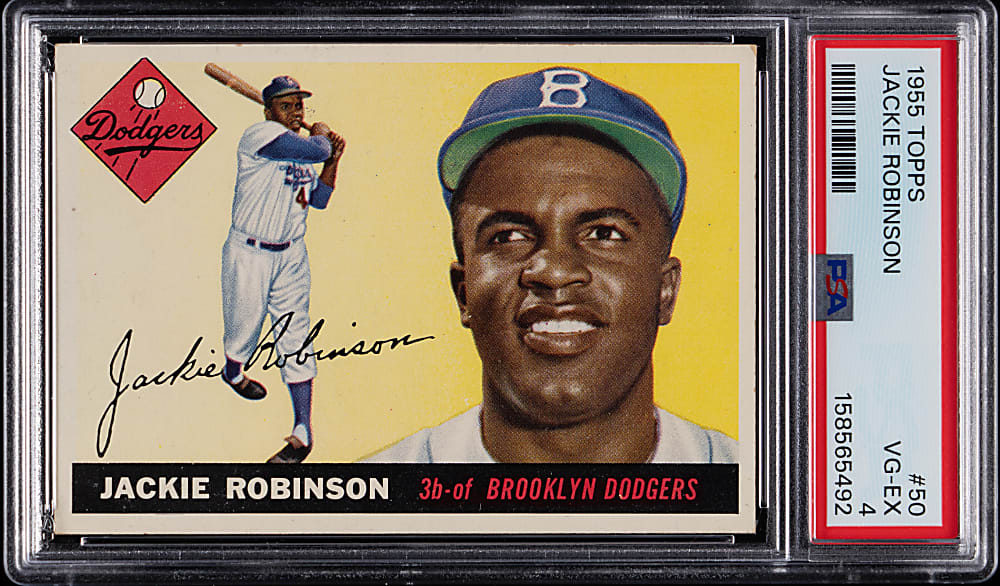 1955 Topps #50 Jackie Robinson Full Diamond PSA VG-EX 4