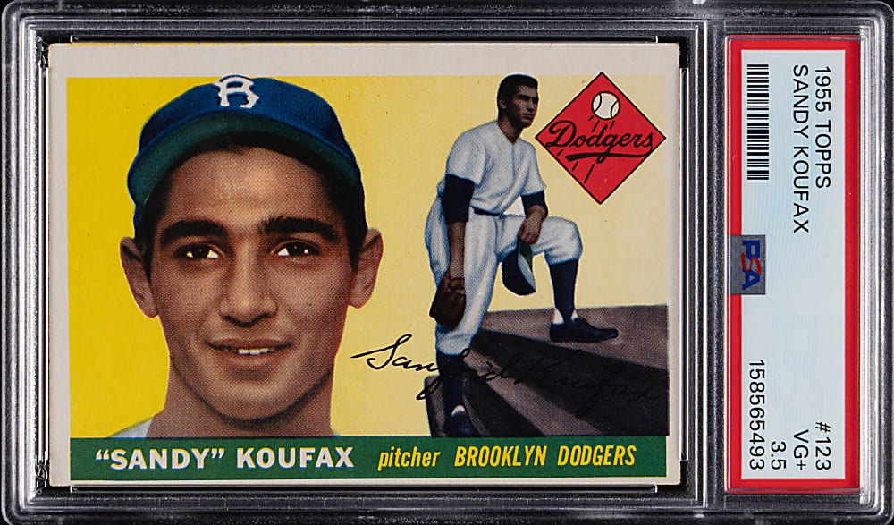 1955 Topps #123 Sandy Koufax Rookie PSA VG+ 3.5