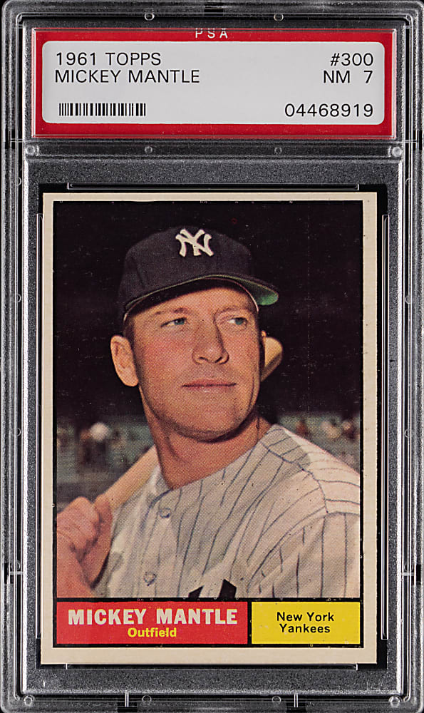 1961 Topps #300 Mickey Mantle PSA NM 7
