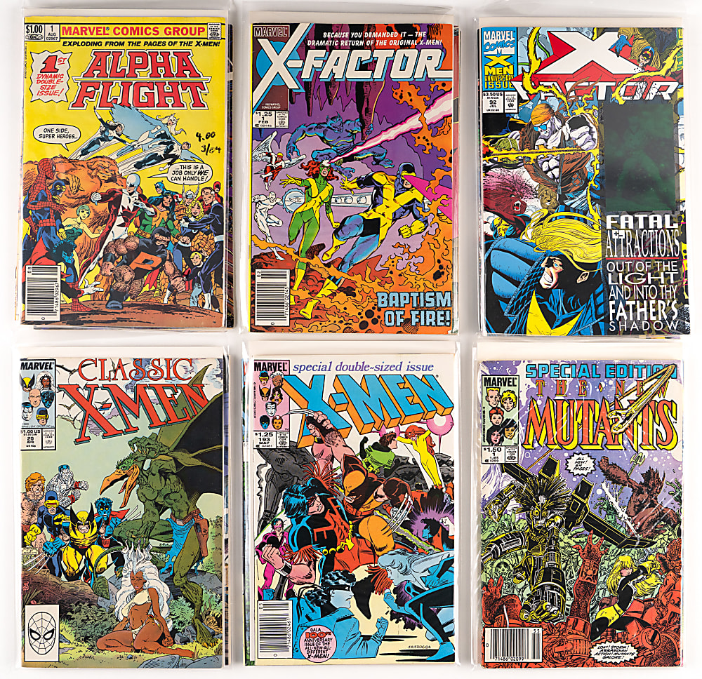 1980s-1990s Marvel X-Men Related Comic Book Bundle (113) with First Series Issues