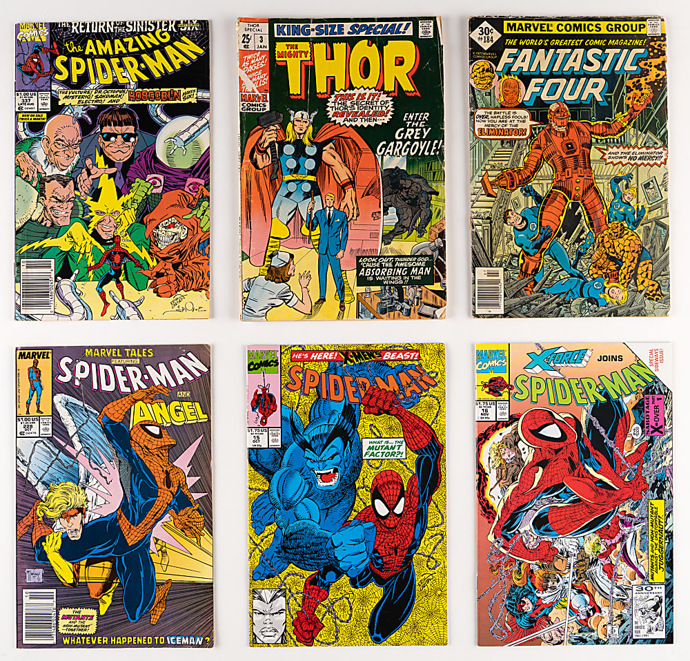 1970s-1990s Marvel Super-Hero Comics Treasure Chest Bundle (120) with Spider-Man