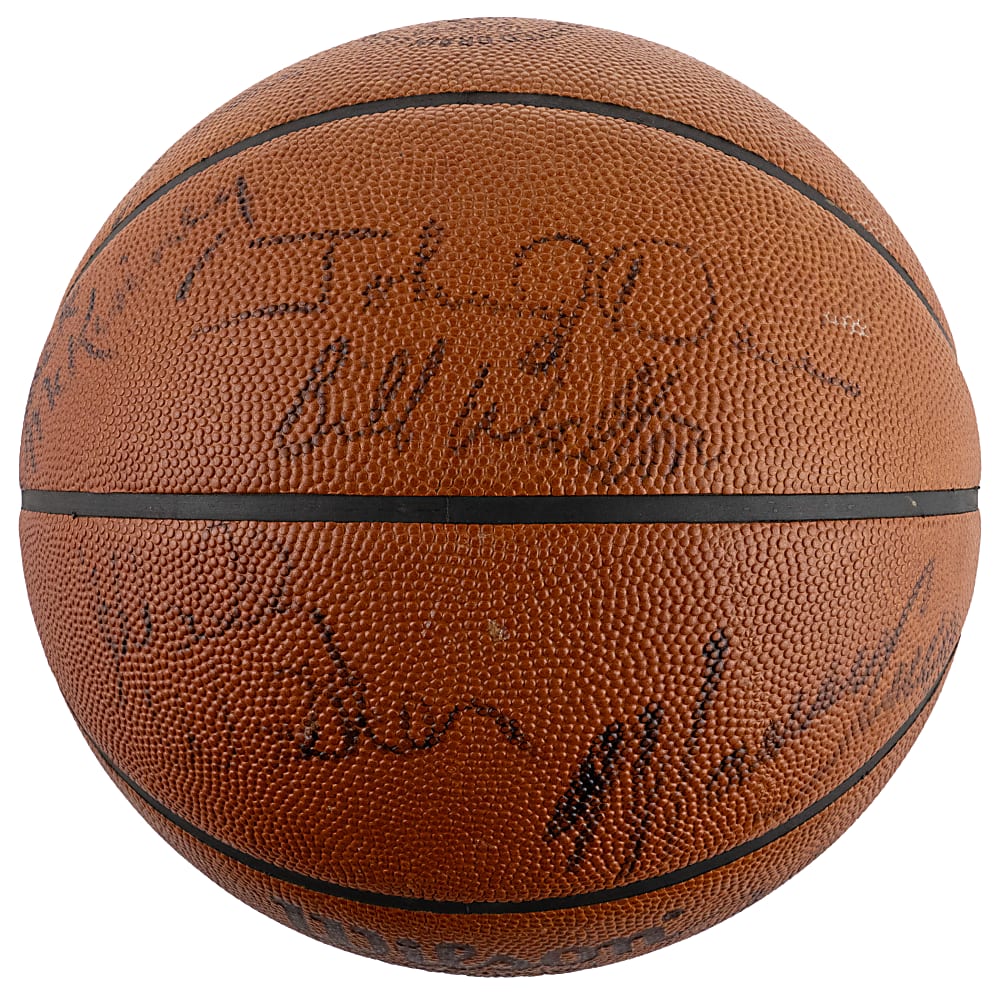 1976-1977 World Champions Portland Trail Blazers Team-Signed Basketball with (14) Signatures Including Jack Ramsey, Maurice Lucas & Bill Walton - Full JSA LOA