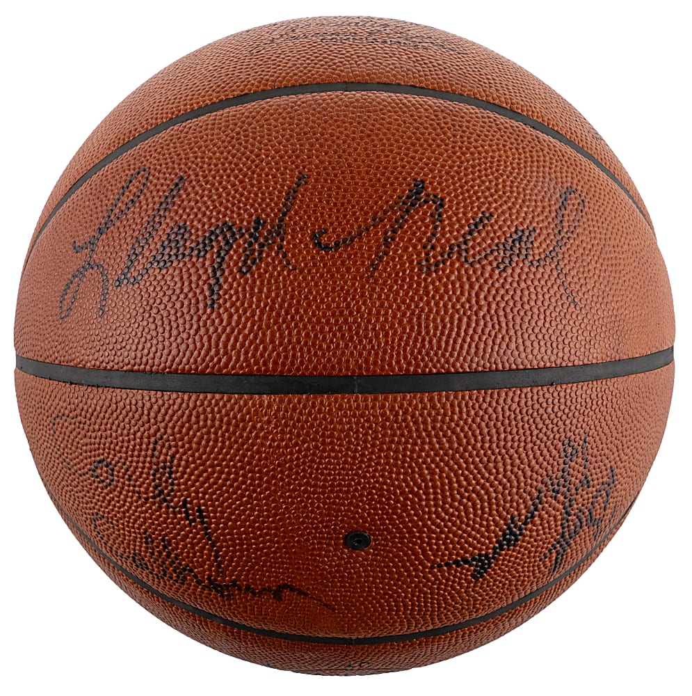 1976-1977 World Champions Portland Trail Blazers Team-Signed Basketball with (14) Signatures Including Jack Ramsey, Maurice Lucas & Bill Walton - Full JSA LOA