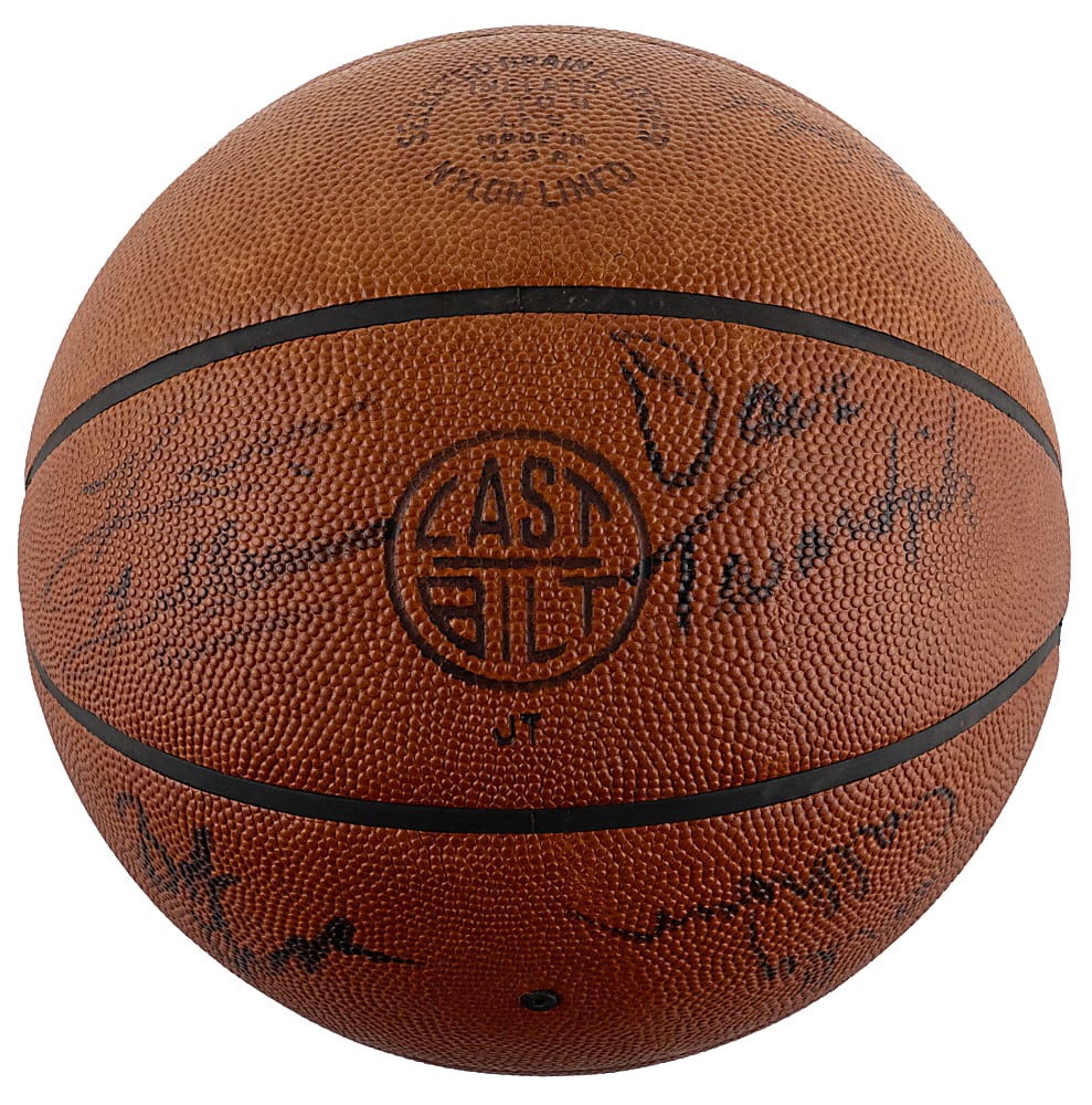 1976-1977 World Champions Portland Trail Blazers Team-Signed Basketball with (14) Signatures Including Jack Ramsey, Maurice Lucas & Bill Walton - Full JSA LOA
