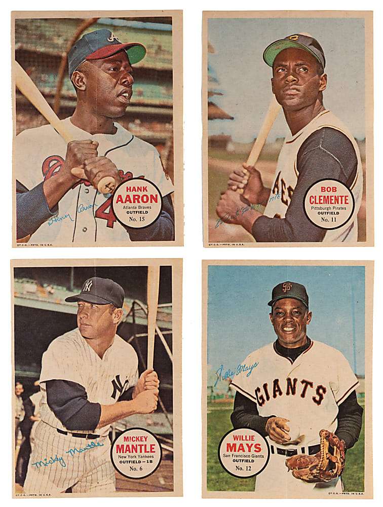 1967 Topps Pin-Ups Complete Set (32) Plus 1967 Topps Display Box