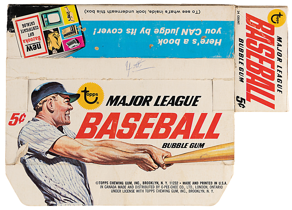 1967 Topps Pin-Ups Complete Set (32) Plus 1967 Topps Display Box