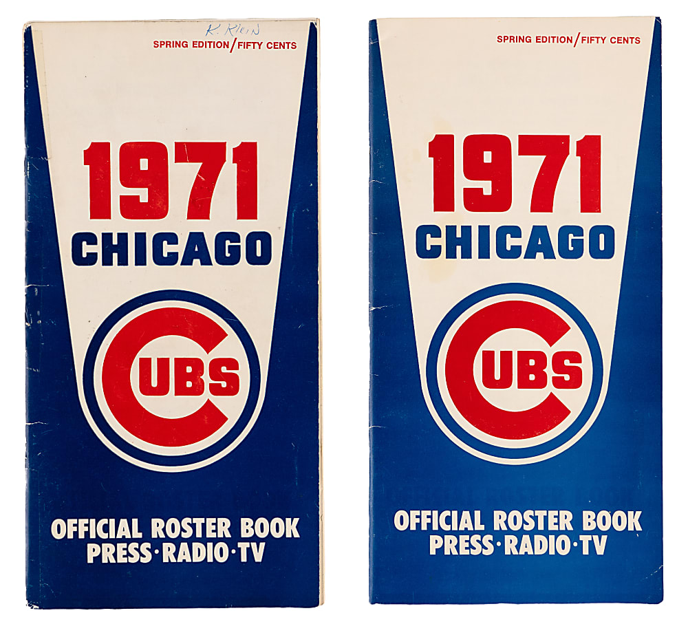 1971 Chicago Cubs Team-Signed Official Press Guide with (46) Signatures Including (5) Hall of Famers