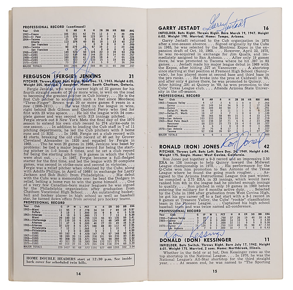 1971 Chicago Cubs Team-Signed Official Press Guide with (46) Signatures Including (5) Hall of Famers