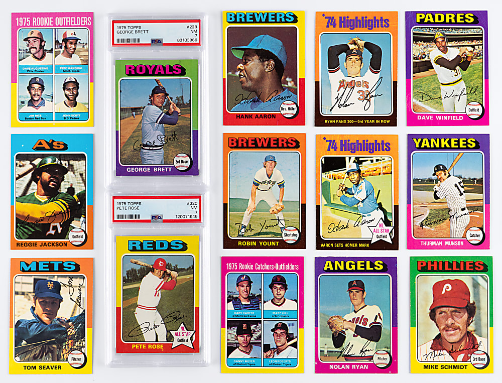 1975 Topps Complete Set (660) with (2) PSA Graded Stars - Clean!