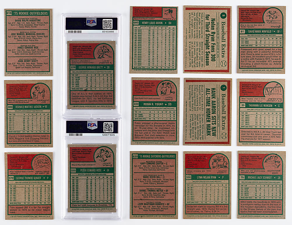 1975 Topps Complete Set (660) with (2) PSA Graded Stars - Clean!