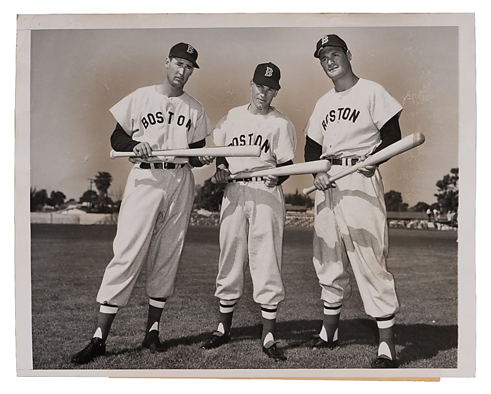 1951 Ted Williams Type I Original News Service Photo - PSA Full LOA