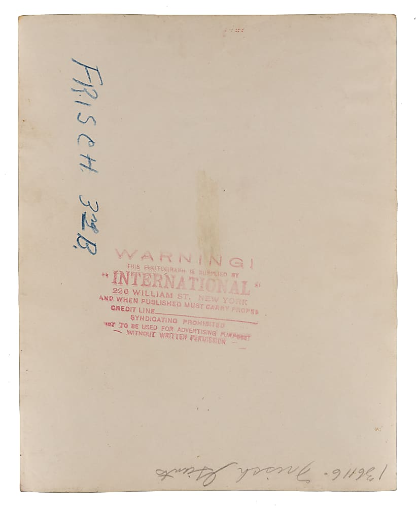 Circa 1919-1921 Frankie Frisch Type I Original News Service Photo - PSA Full LOA (Image Used For a Variety of Types)