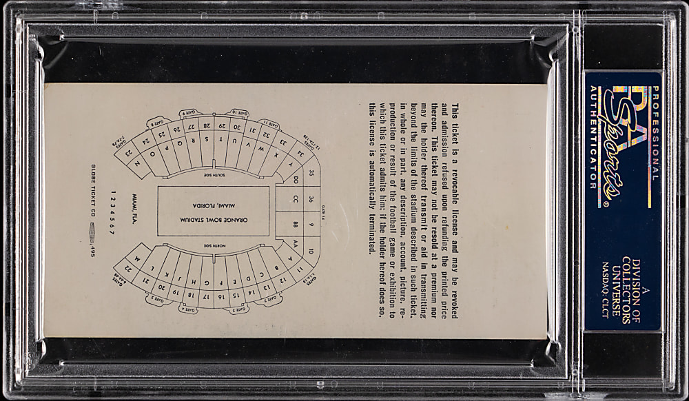 1969 Super Bowl III New York Jets vs. Baltimore Colts Ticket Stub PSA VG-EX 4 - Joe Namath Guarantee!