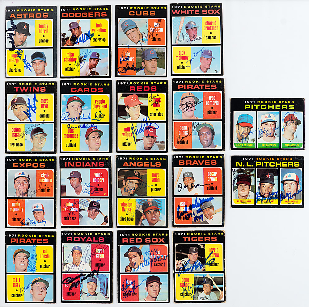 Signed 1971 Topps Partial Set (557/752) with (27) Hall of Famers, (65) High Numbers & (88) Mid-Series