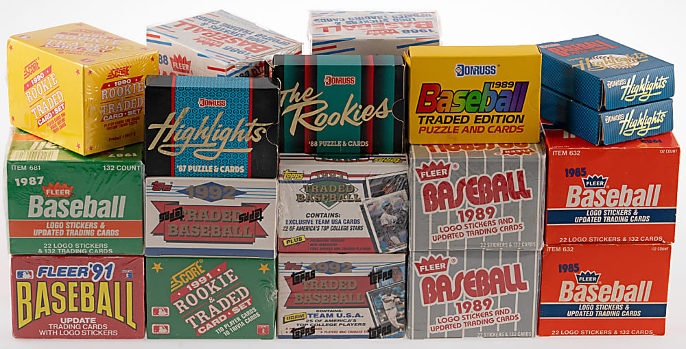 1981-1993 Small Complete Set Collection (50) with (2) 1982 Topps Traded