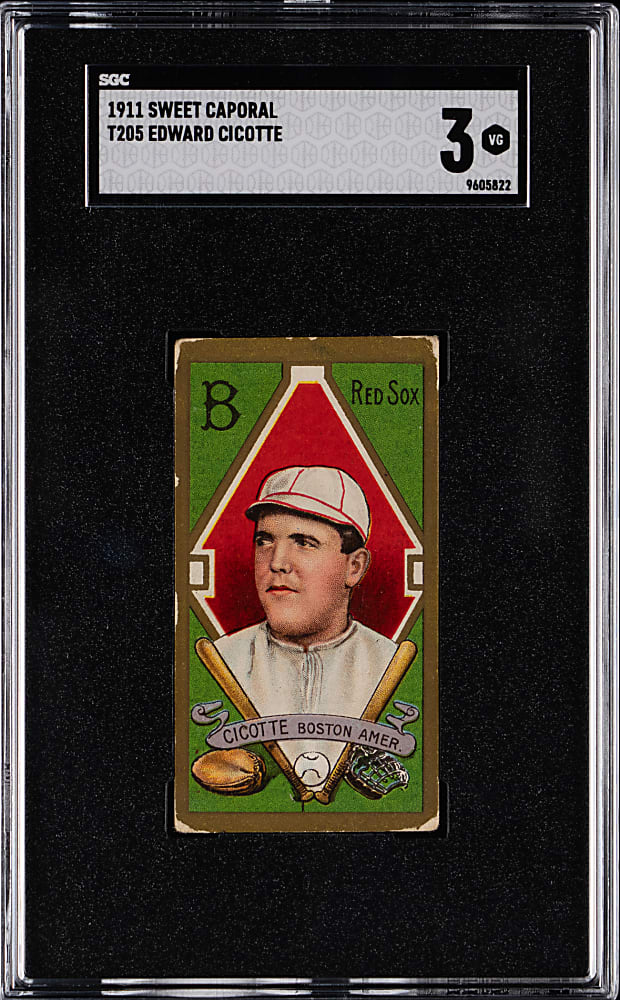 1911 T205 Gold Border Eddie Cicotte SGC VG 3
