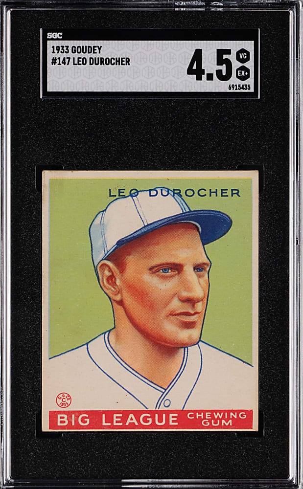 1933 Goudey #147 Leo Durocher SGC VG/EX+ 4.5
