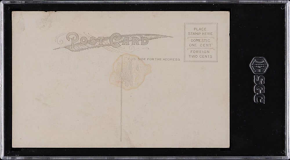 1910 PC805 Novelty Cutlery Postcard Sam Crawford SGC FAIR 1.5