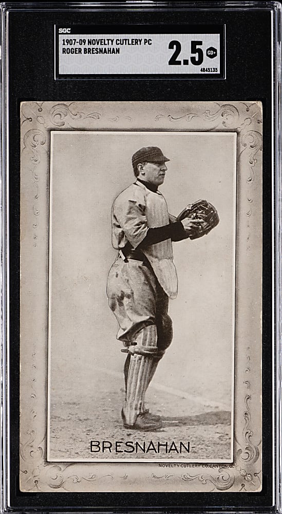 1910 PC805 Novelty Cutlery Postcard Roger Bresnahan SGC GOOD+ 2.5