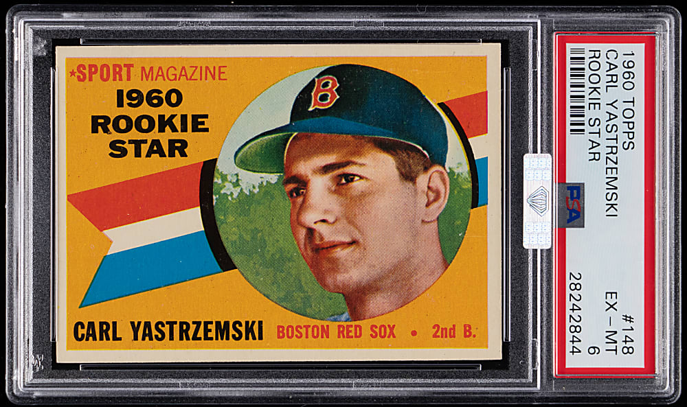 1960 Topps #148 Carl Yastrzemski All-Star Rookie PSA EX-MT 6 (MBA Silver Diamond)
