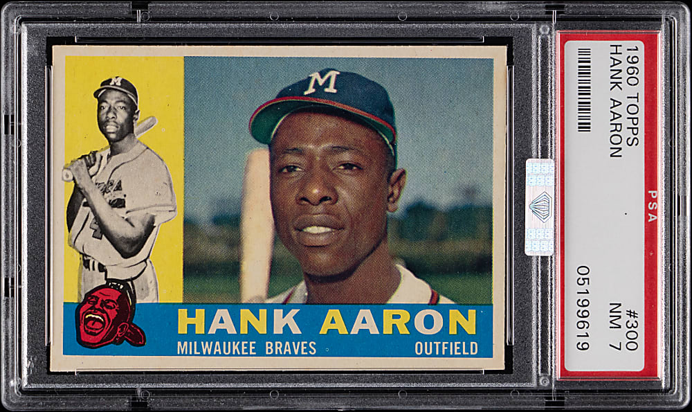 1960 Topps #300 Hank Aaron PSA NM 7 (MBA Silver Diamond)