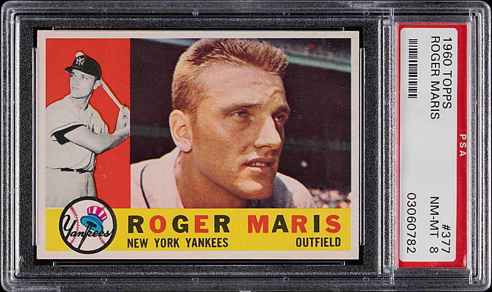 1960 Topps #377 Roger Maris PSA NM-MT 8