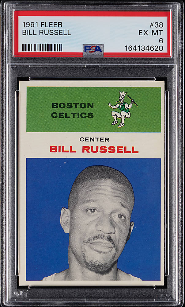 1961-1962 Fleer Basketball #38 Bill Russell PSA EX-MT 6