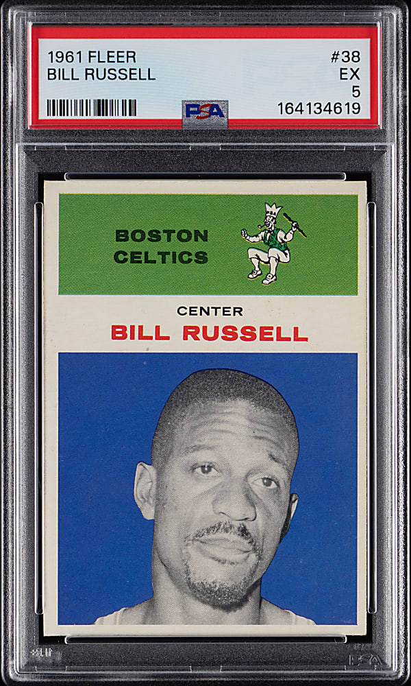 1961-1962 Fleer Basketball #38 Bill Russell PSA EX 5