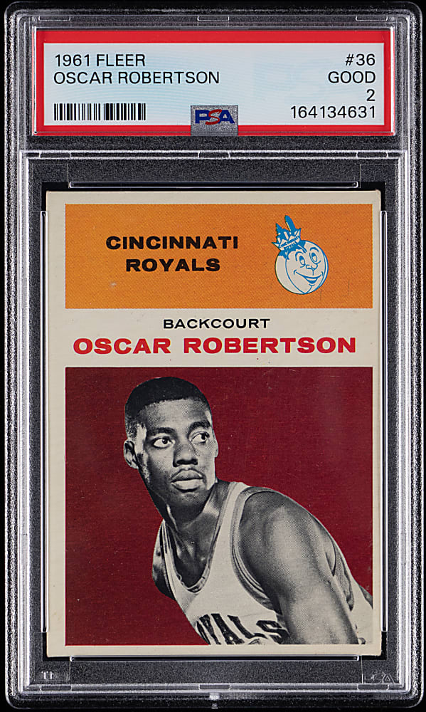 1961-1962 Fleer Basketball #36 Oscar Robertson Rookie PSA GOOD 2