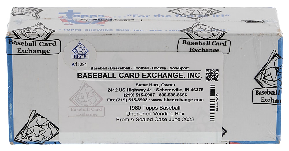 1980 Topps Unopened Vending Box FASC - BBCE