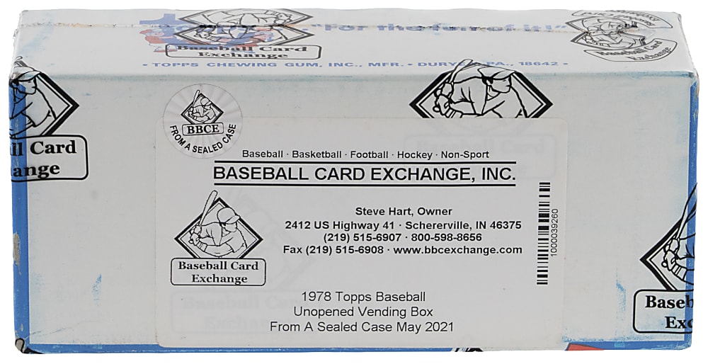 1978 Topps Unopened Vending Box FASC - BBCE