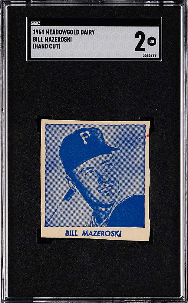 1964 Meadowgold Dairy Bill Mazeroski Hand Cut SGC GOOD 2