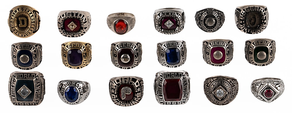 Commemorative Ring Collection (18) with World Series & Hall of Fame