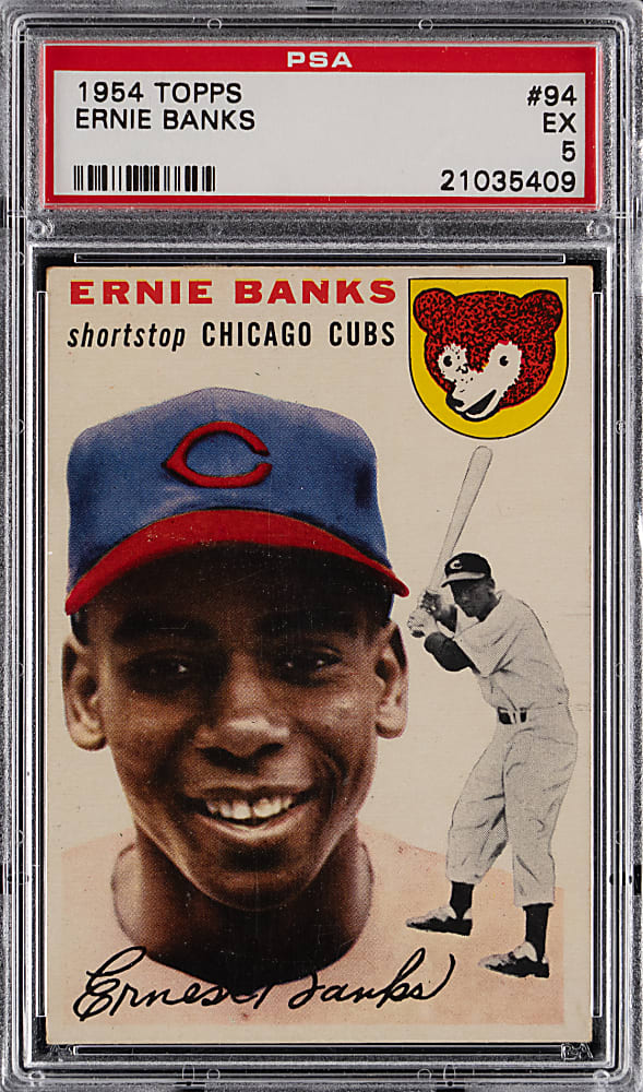 1954 Topps #94 Ernie Banks Rookie PSA EX 5