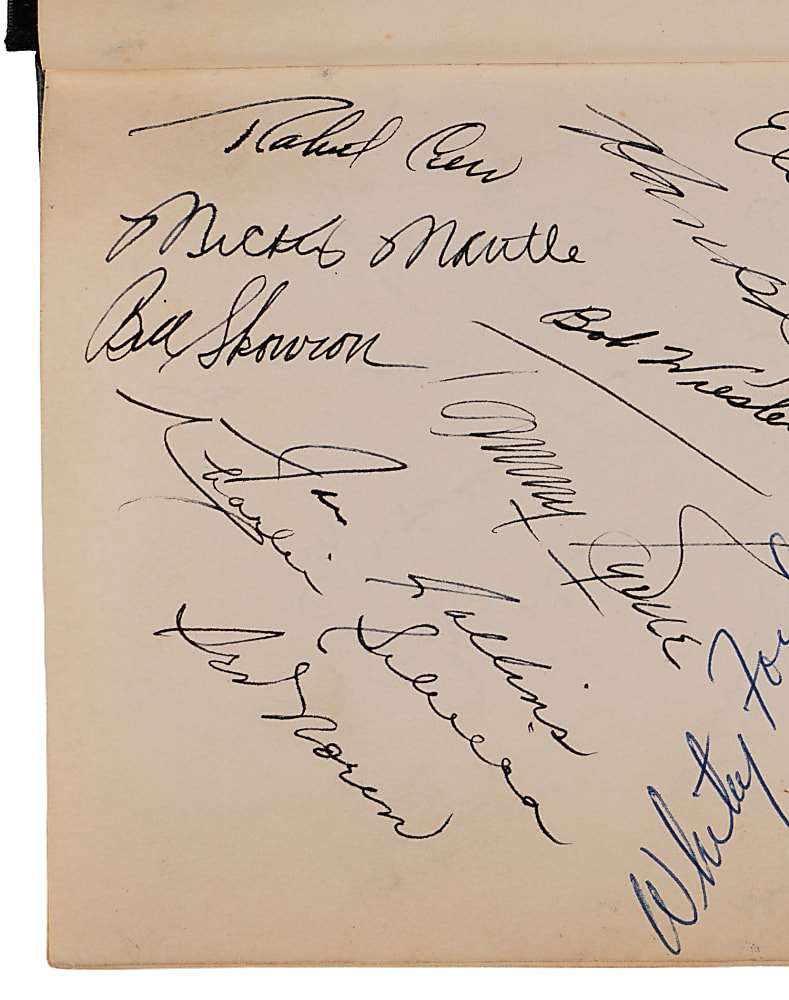 1955 American League Champion New York Yankees Team-Signed Book with (44) Signatures Including Mantle, Stengel & Dickey - JSA LOA