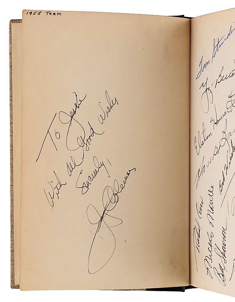 1955 American League Champion New York Yankees Team-Signed Book with (44) Signatures Including Mantle, Stengel & Dickey - JSA LOA