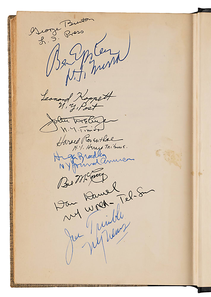 1955 American League Champion New York Yankees Team-Signed Book with (44) Signatures Including Mantle, Stengel & Dickey - JSA LOA
