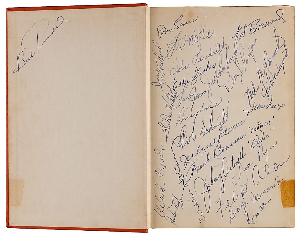 1960 San Francisco Giants Team-Signed Book with (40) Period Signatures Including (2) Willie Mays - Full JSA LOA