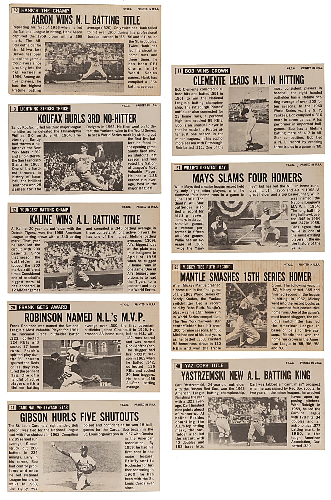 1964 Topps Giants Complete Set (60)