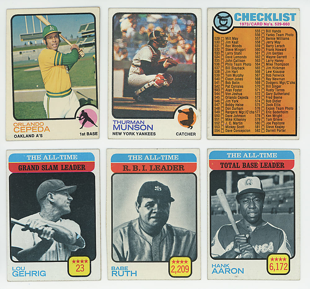 1973 Topps Complete Set (660) Plus (9) Manager Color Variations