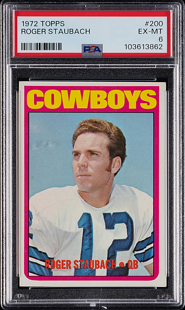 1972 Topps Football #200 Roger Staubach Rookie PSA EX-MT 6