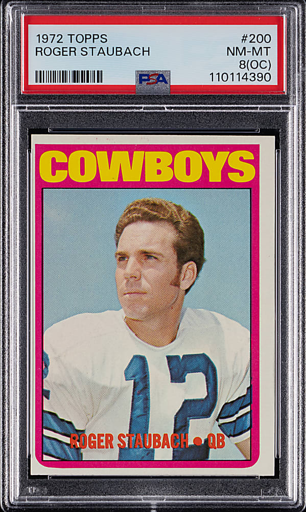 1972 Topps Football #200 Roger Staubach Rookie PSA NM-MT 8 (oc)