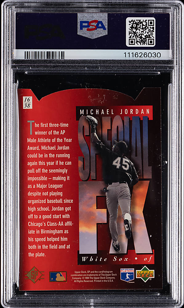 1994 Upper Deck SP Holoview #16 Michael Jordan Red Die-Cut PSA NM 7