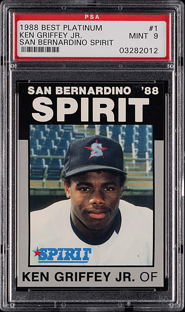 1988 San Bernardino Spirit Best Platinum #1 Ken Griffey Jr. PSA MINT 9