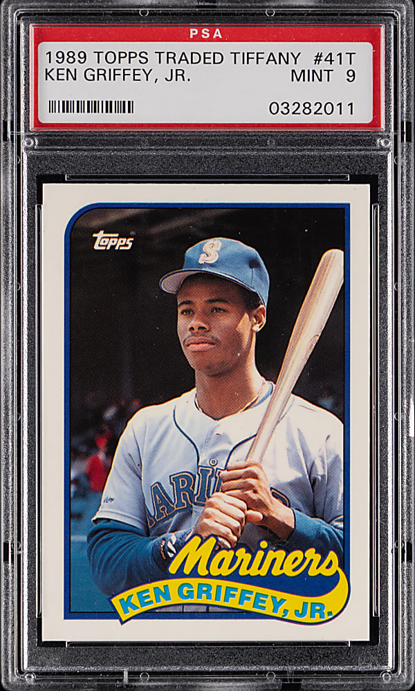 1989 Topps Traded Tiffany #41T Ken Griffey Jr. Rookie PSA MINT 9