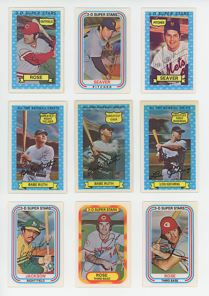 1972-1982 Kellogg's Collection (436) with Several Complete/Near Sets Including 1972 All-Time Baseball Greats Set
